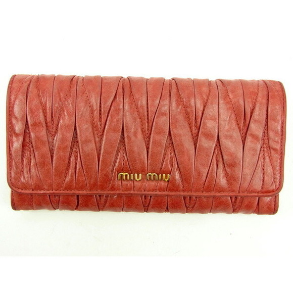 Miu Miu Matelass Wallet leather pink zipper long - Picture 1 of 6